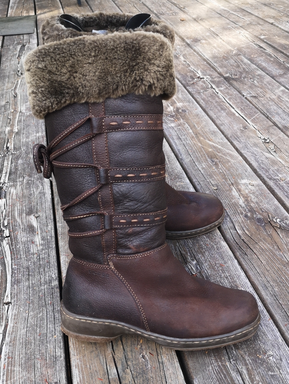 Blondo leather and shearling tall winter boots